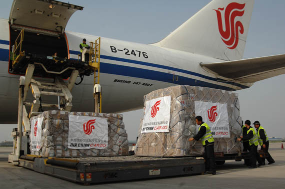 國航貨運包機緊急執(zhí)飛中國政府援墨物資運送